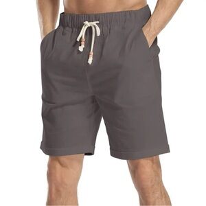Men’s classic fit linen shorts